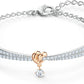 Swarovski Lifelong Heart Necklace, Earrings, and Bracelet Crystal Jewelry Collection, Rose Gold & Rhodium Tone Finish