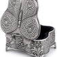 Hipiwe Vintage Metal Jewelry Trinket Box - Butterfly Shape Jewelry Organizer Treasure Chest Ring Holder, Earrings Necklace Storage Box Keepsake Box for Women
