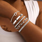 Gokeey Gold Bracelets Set for Women Non Tarnish, Waterproof 14K Gold Plated Sterling Silver Chunky Cuff Bracelet Stackable Gold Bangles Bracelet for Women Trendy Fashion Accessories Tie Knot Cuban Rope Paperclip Beaded Bracelet Stack Jewelry Mothers Day G