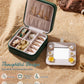 Enthralite Travel Jewelry Box for Girls: Traveling Ring Case Gift for Women - Mini Organizer for Necklaces Earrings White A