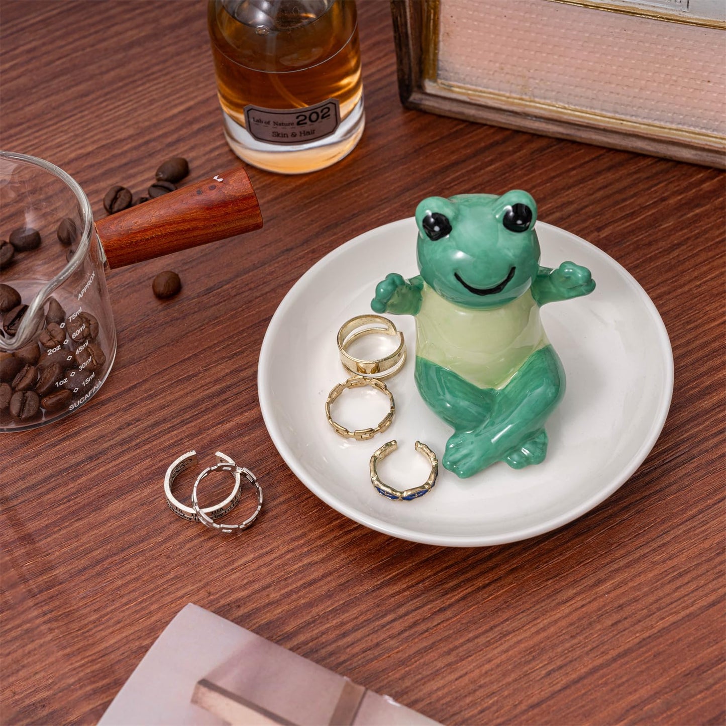 Cute Turtle Ring Holder Dish, Ceramic Jewelry Holder Preppy Room Decor, Turtle Gifts for Women Birthday Christmas Wedding