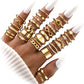 FAXHION 24-60 Pcs Gold Stackable Rings for Women, Knuckle Rings Chunky Gold Ring Set Dainty Stacking Cute Rings, Multiple Sizes Cute Jewelry Set Gift