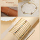 Birthstone Gold Clover Bracelet Dainty 14K Gold Plated Cute Friendship Stackable Bracelets for Women No Tarnish Trendy Charm Best Friend Bracelet Stack for Birthday Jewelry
