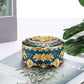 Hipiwe Vintage Metal Jewelry Box - Oval Trinket Organizer Ring Box Case with Rose Pattern Jewelry Storage Box for Ring Earrings Necklace, Gift for Women