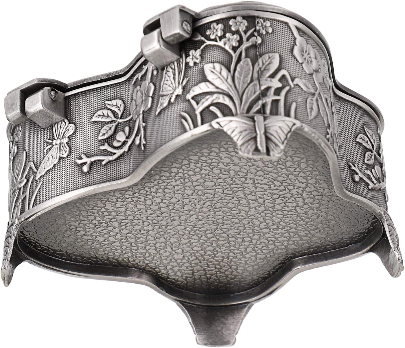 Hipiwe Vintage Metal Jewelry Trinket Box - Butterfly Shape Jewelry Organizer Treasure Chest Ring Holder, Earrings Necklace Storage Box Keepsake Box for Women