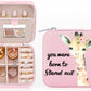 Haoze Elephant Gifts Jewelry Box for Women, Small Travel Jewelry Case Jewelry Holder Organizer Jewelry Box Lover Gifts(Elephant)