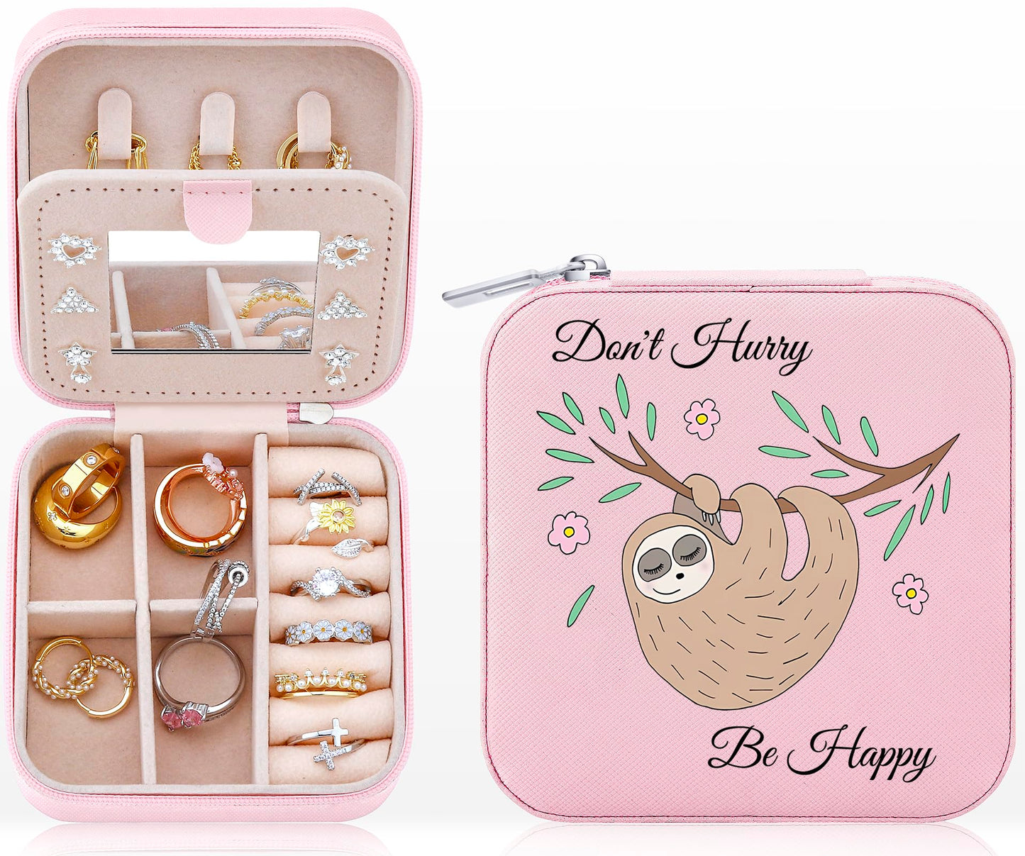 Haoze Elephant Gifts Jewelry Box for Women, Small Travel Jewelry Case Jewelry Holder Organizer Jewelry Box Lover Gifts(Elephant)
