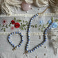 Beads Bow Charm Bracelet for Women Flower Vintage Bracelet Handmade Stretch Beaded Dainty Romantic Jewelry Gifts