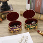 Hipiwe Vintage Metal Jewelry Box - Oval Trinket Organizer Ring Box Case with Rose Pattern Jewelry Storage Box for Ring Earrings Necklace, Gift for Women