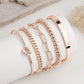 Gokeey Gold Bracelets Set for Women Non Tarnish, Waterproof 14K Gold Plated Sterling Silver Chunky Cuff Bracelet Stackable Gold Bangles Bracelet for Women Trendy Fashion Accessories Tie Knot Cuban Rope Paperclip Beaded Bracelet Stack Jewelry Mothers Day G
