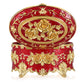 Hipiwe Vintage Metal Jewelry Box - Oval Trinket Organizer Ring Box Case with Rose Pattern Jewelry Storage Box for Ring Earrings Necklace, Gift for Women