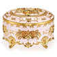 Hipiwe Vintage Metal Jewelry Box - Oval Trinket Organizer Ring Box Case with Rose Pattern Jewelry Storage Box for Ring Earrings Necklace, Gift for Women