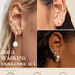 LOLIAS Flat Back Earrings for Women Hypoallergenic Surgical Steel Earrings for Sensitive Ears-20G Cartilage Earring Stacks 14K Gold Plated Hoops Flatback Stud Earring Sets for Multiple Piercing