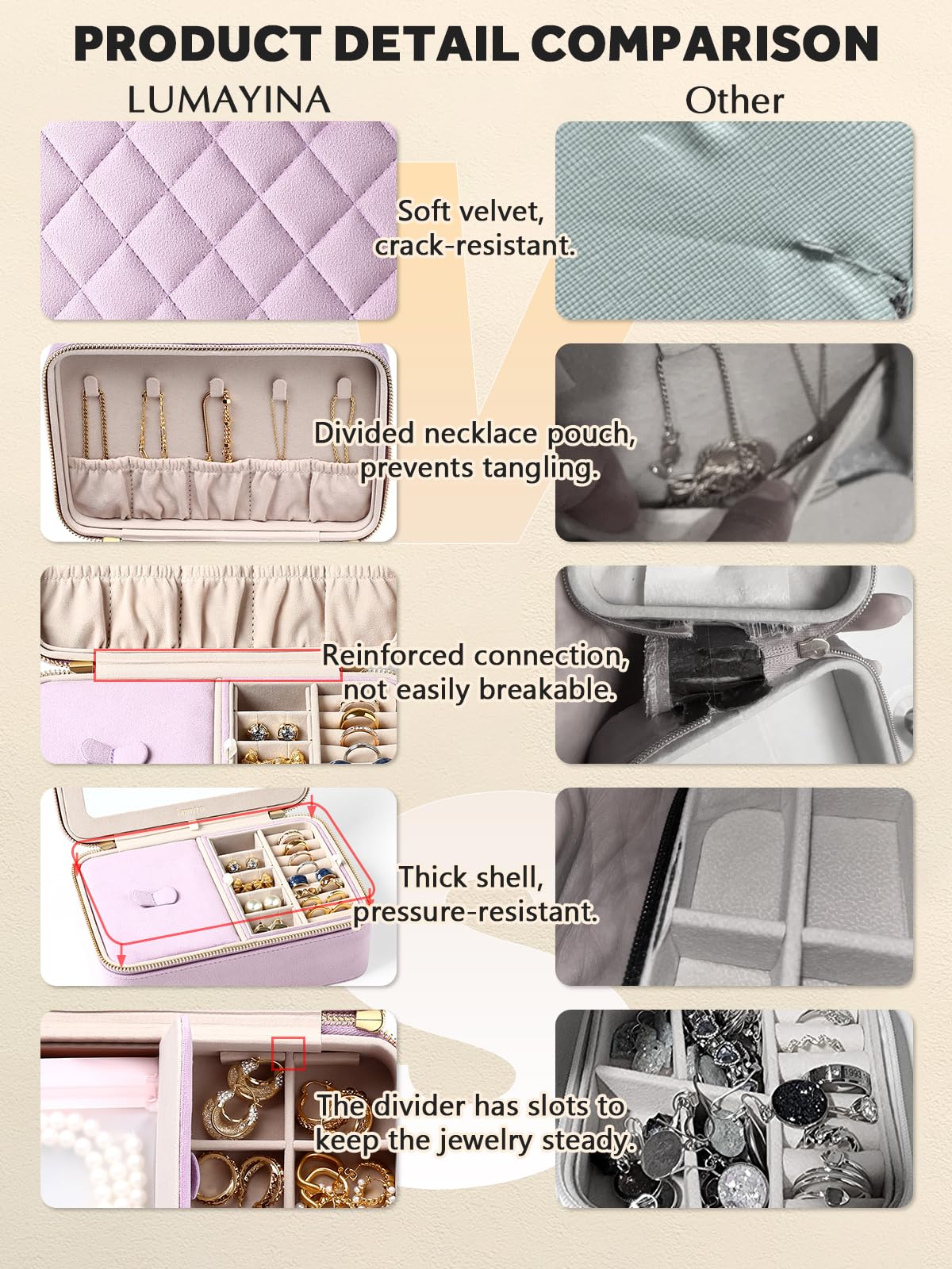 Velvet Travel Jewelry Box with Large Mirror, Double-Layer Jewelry Organizer Case for Women and Girls, Portable Storage Case with 6 Anti-Tarnish Bags Gift Ready for Her (Avocado Green)