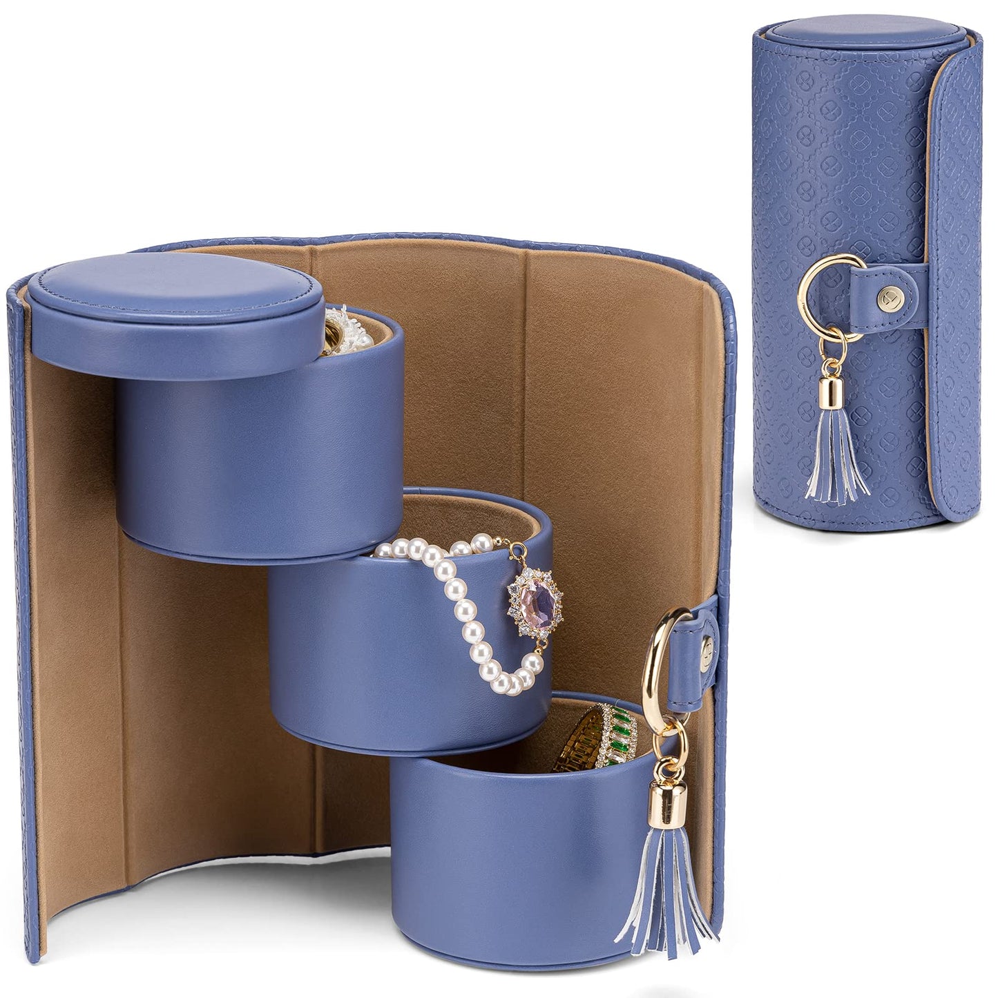 VLANDO Viaggio Mothers Day Gifts Her - Small Jewelry Case Box - Travel Essential Accessories for Women, Travelers, Couples, Mom, Friends, Bridesmaid
