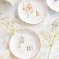 COLLECTIVE HOME - Ceramic Jewelry Tray, Decorative Trinket Dish for Rings Earrings Necklaces Bracelet Watch Keys, Birthday Mother's Day Christmas Gift for Women, 4.75", White Surface (M)