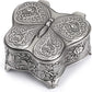 Hipiwe Vintage Metal Jewelry Trinket Box - Butterfly Shape Jewelry Organizer Treasure Chest Ring Holder, Earrings Necklace Storage Box Keepsake Box for Women