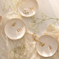 COLLECTIVE HOME - Ceramic Jewelry Tray, Decorative Trinket Dish for Rings Earrings Necklaces Bracelet Watch Keys, Birthday Mother's Day Christmas Gift for Women, 4.75", White Surface (M)