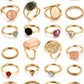 iF YOU 25 Pcs Gold Stackable Ring Set for Women, Chunky Knuckle Finger Midi Rings, Silver Simple Stacking Cute Rings Pack Trendy Stuff Jewelry Gift