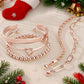 Gokeey Gold Bracelets Set for Women Non Tarnish, Waterproof 14K Gold Plated Sterling Silver Chunky Cuff Bracelet Stackable Gold Bangles Bracelet for Women Trendy Fashion Accessories Tie Knot Cuban Rope Paperclip Beaded Bracelet Stack Jewelry Mothers Day G