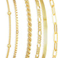 DEARMAY Gold Bracelets for Women Waterproof, 14K Gold Plated Stackable Jewelry Sets Non Tarnish Trendy Thin Dainty Cuban Link Paperclip Chain Bracelet Stack Fashion Accessories Gifts for Womens