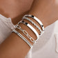 Gokeey Gold Bracelets Set for Women Non Tarnish, Waterproof 14K Gold Plated Sterling Silver Chunky Cuff Bracelet Stackable Gold Bangles Bracelet for Women Trendy Fashion Accessories Tie Knot Cuban Rope Paperclip Beaded Bracelet Stack Jewelry Mothers Day G