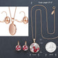 Leafael Ocean Bubble Women's Crystal Jewelry Set Costume Fashion Pendant Necklace Earring, Silver Tone or 18K Rose Gold Plated, 18" + 2", Birthday Gifts for Women