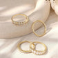 LOLIAS 14K Gold Plated Stackable Rings for Women Non Tarnish - Dainty Cubic Zirconia Wedding Bands Ring Set Minimalist Trendy Statement Engagement Promise Thumb Rings Stacking Size 5-10